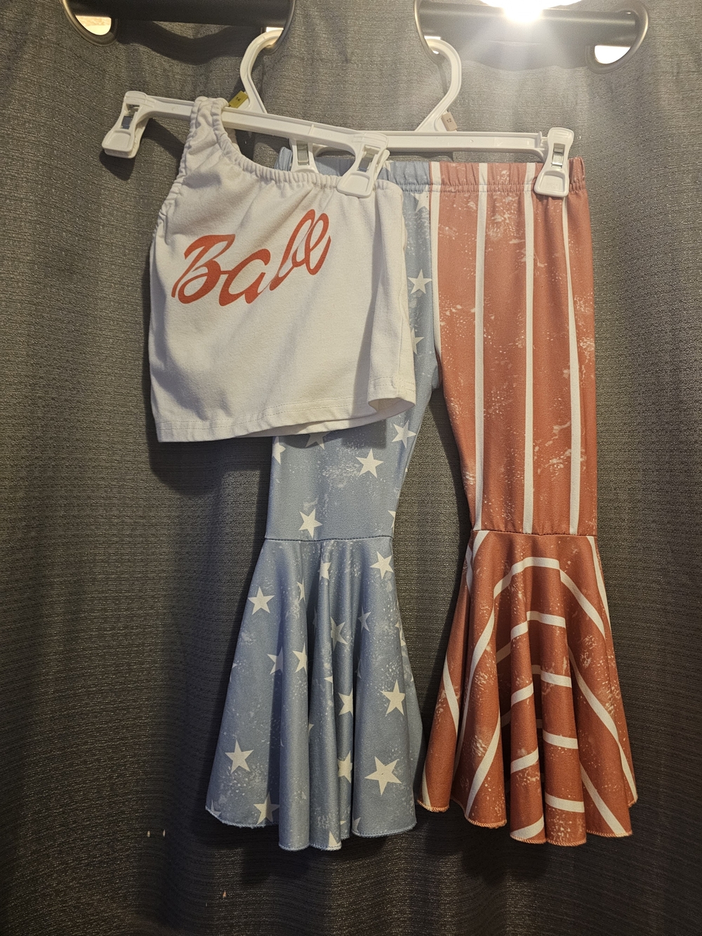 Patriotic Red & Blue Star-Striped Two-Piece Set
